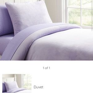 Pottery Barn Kids chamois Twin Duvet with Matching Sham